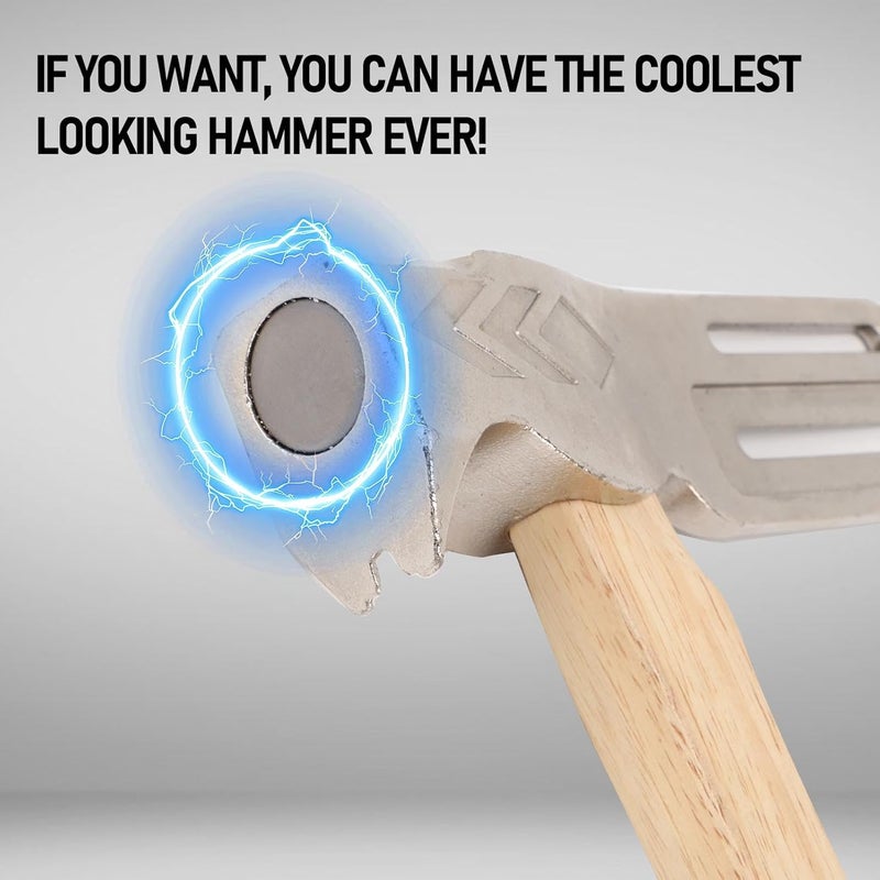 Bewinner Roofing Hammer, Multi Function Portable Shingler Hammers with Ergonomic Handle, Hacha Para Roofing, Magnetic Nail Holder for Roof Construction Repair - Image 2